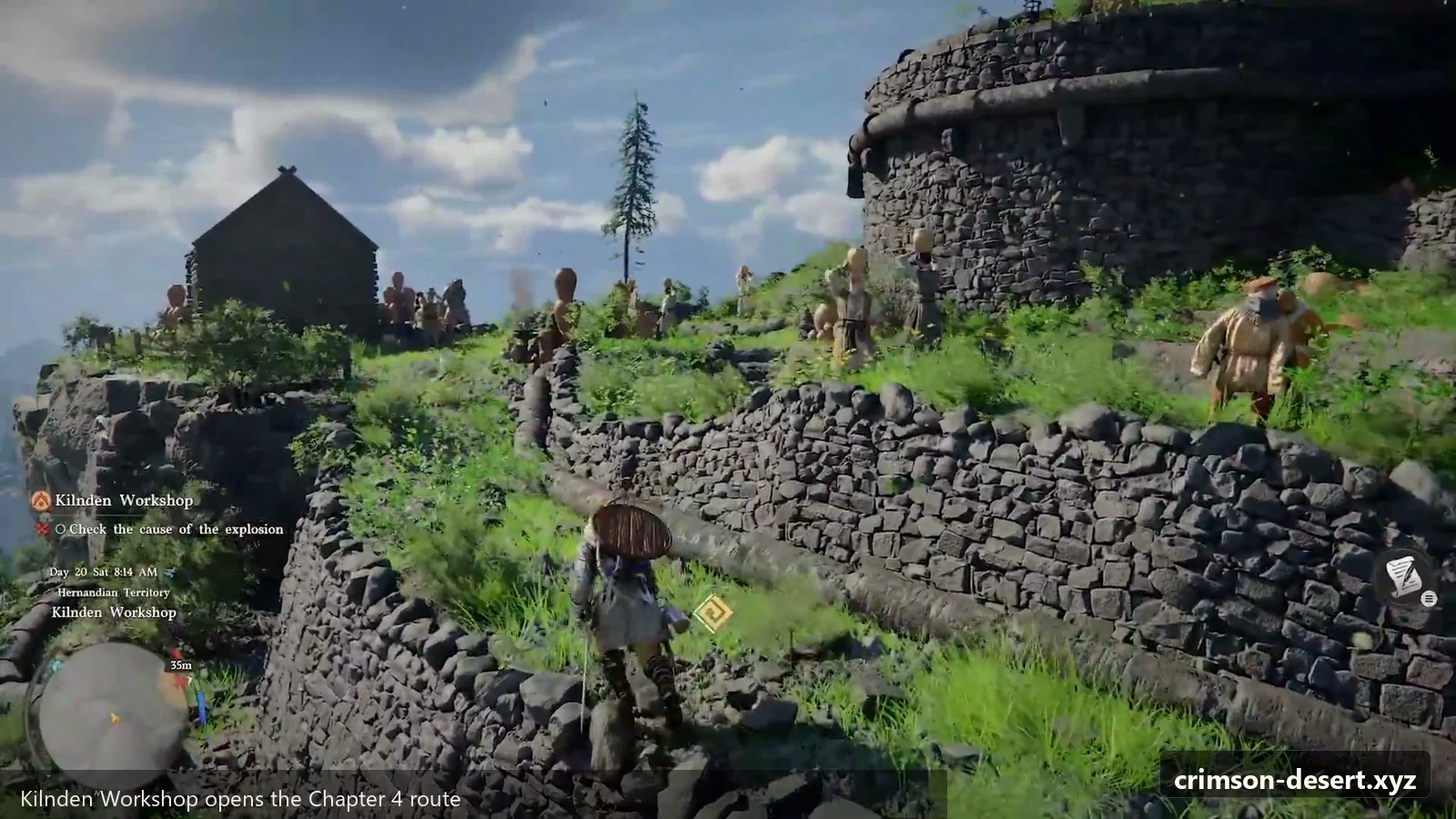 Crimson Desert in-game screenshot illustrating Kilnden Workshop (Step 1)