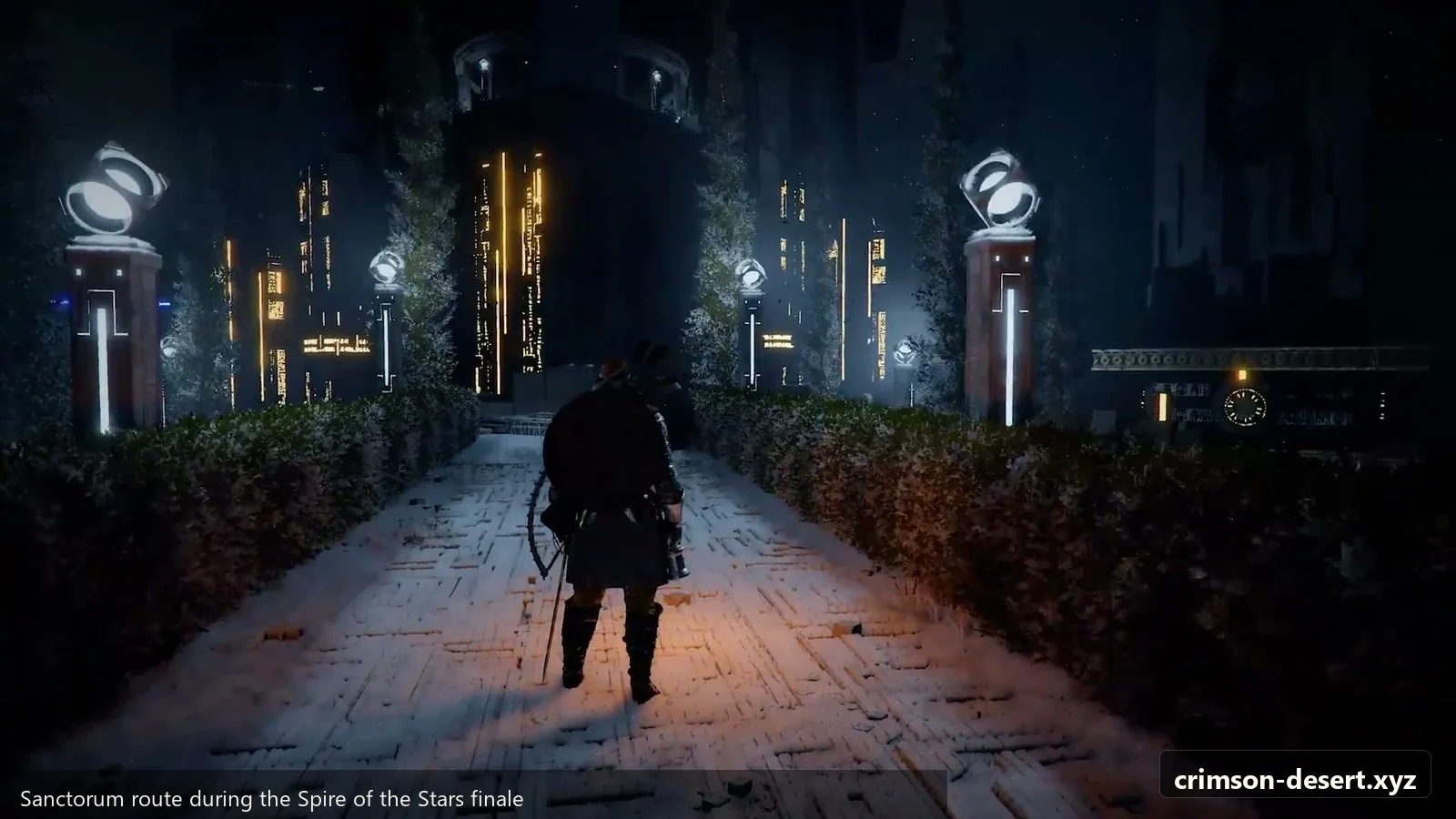 Crimson Desert in-game screenshot illustrating Sanctorum Route (Step 6)