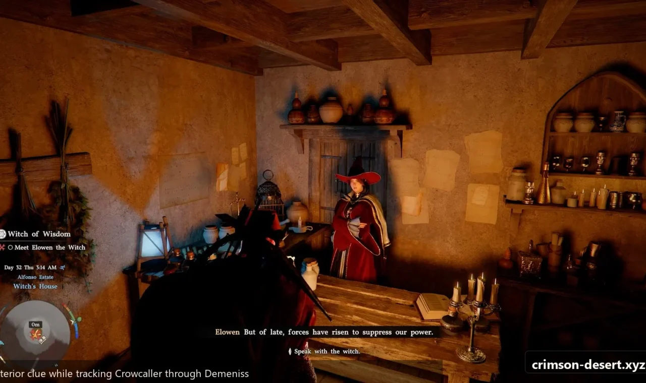 Crimson Desert in-game screenshot illustrating Safehouse Clue (Step 3)
