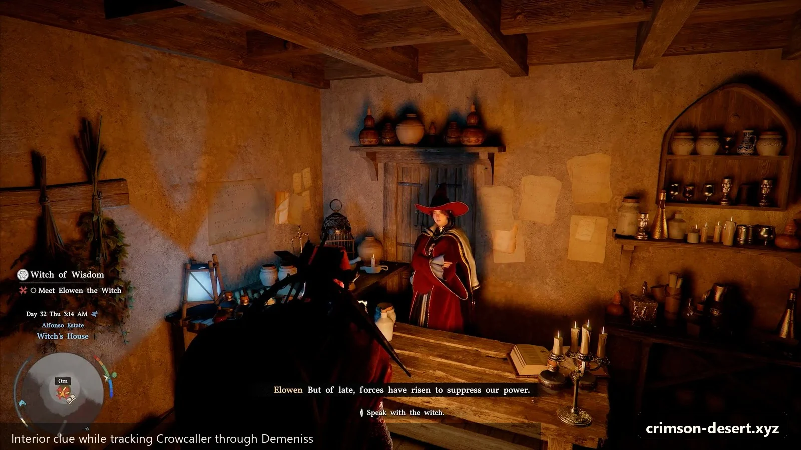 Crimson Desert in-game screenshot illustrating Safehouse Clue (Step 3)