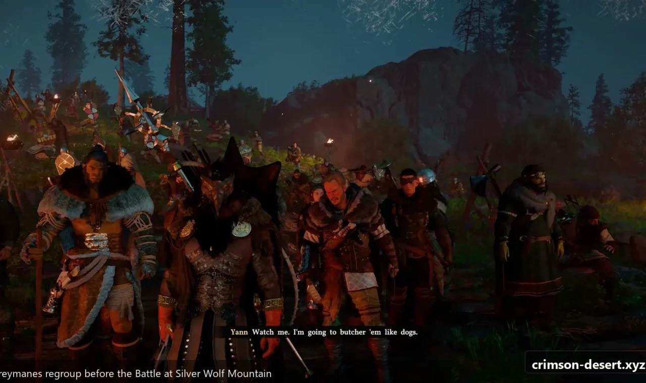Crimson Desert in-game screenshot illustrating Silver Wolf Regroup (Step 5)