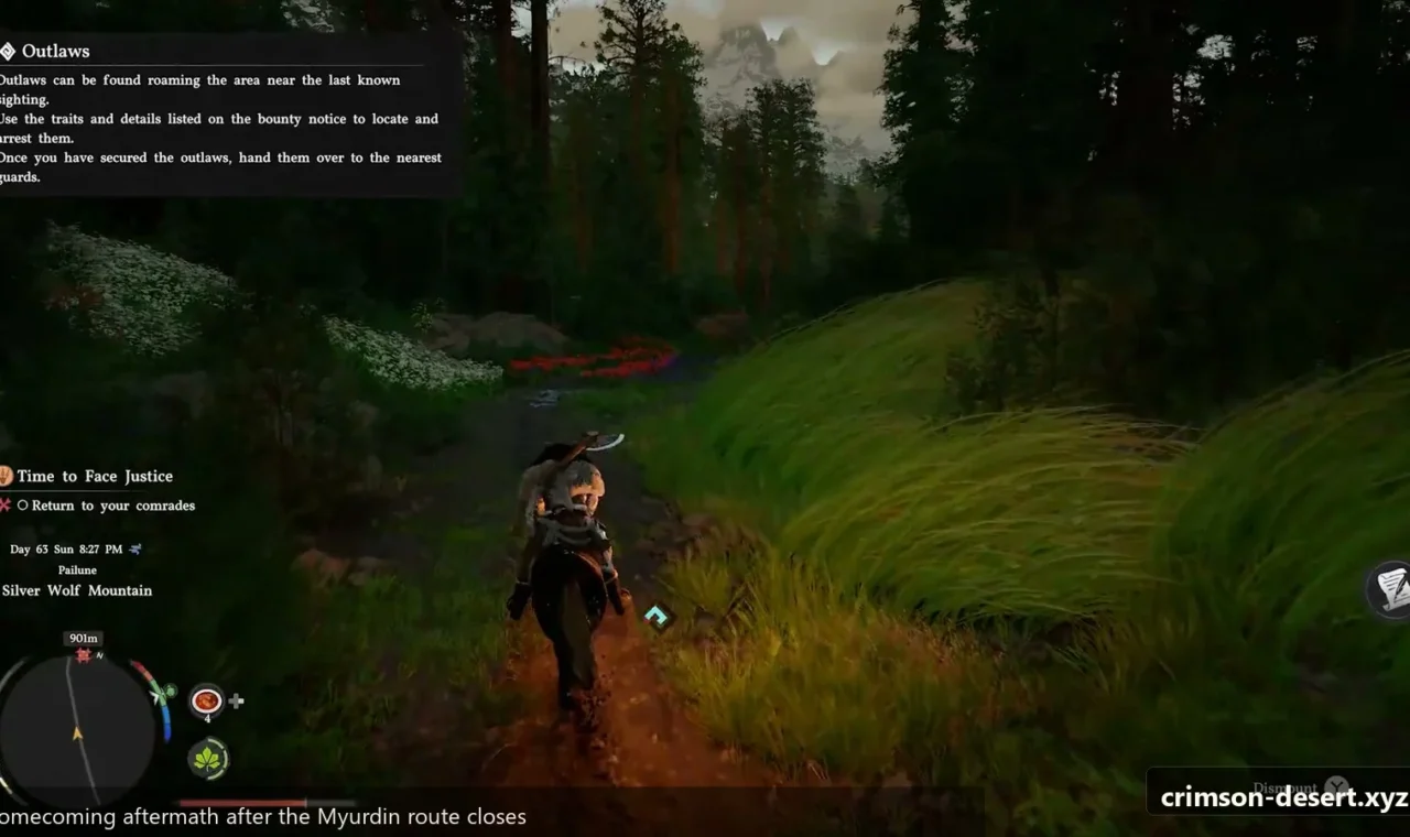 Crimson Desert in-game screenshot illustrating Homecoming Aftermath (Step 6)