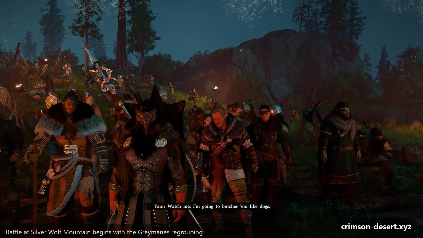 Crimson Desert in-game screenshot illustrating Battle Regroup (Step 1)