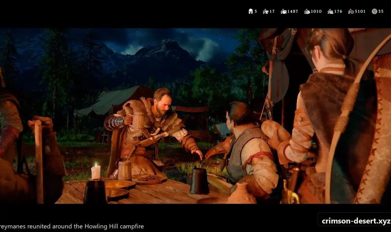 Crimson Desert in-game screenshot illustrating Greymanes Reunited (Step 5)
