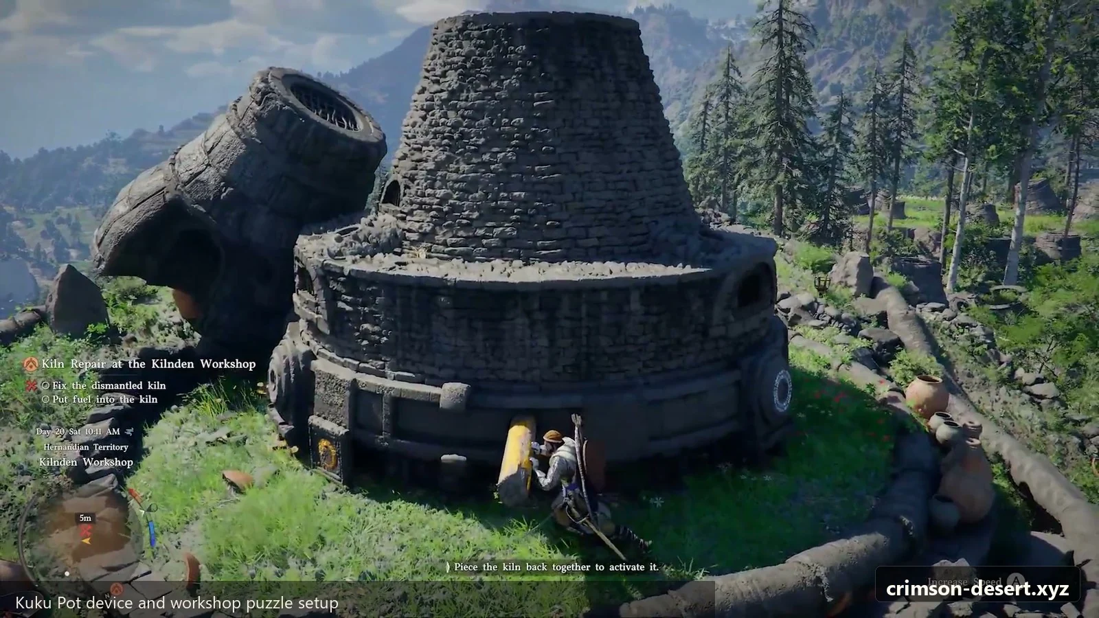 Crimson Desert in-game screenshot illustrating Kuku Pot Device (Step 3)