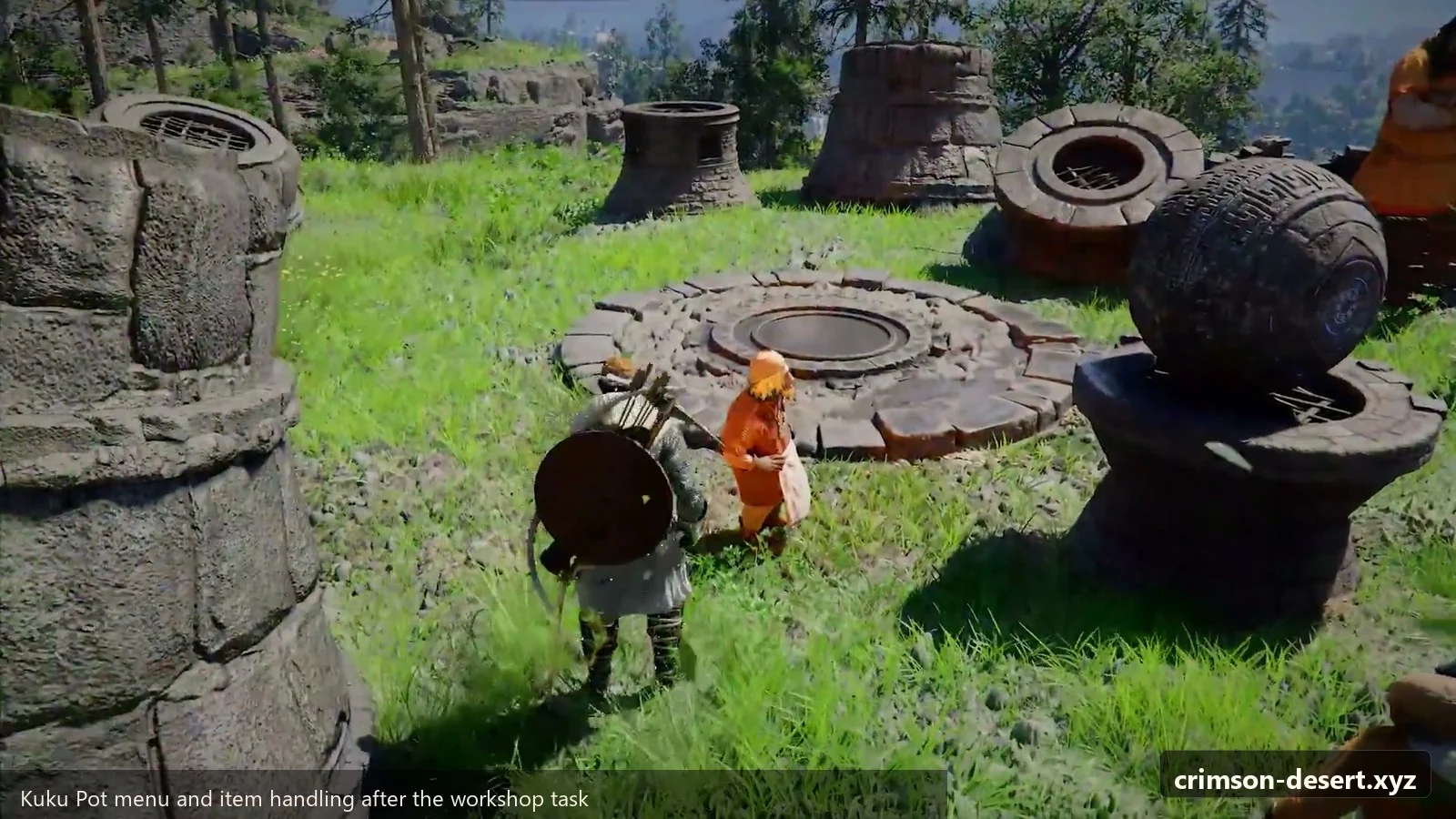 Crimson Desert in-game screenshot illustrating Kuku Pot Menu (Step 4)