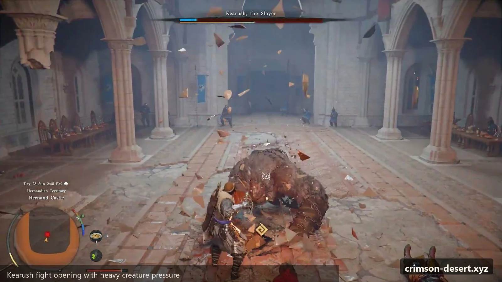 Crimson Desert in-game screenshot illustrating Kearush Fight (Step 3)