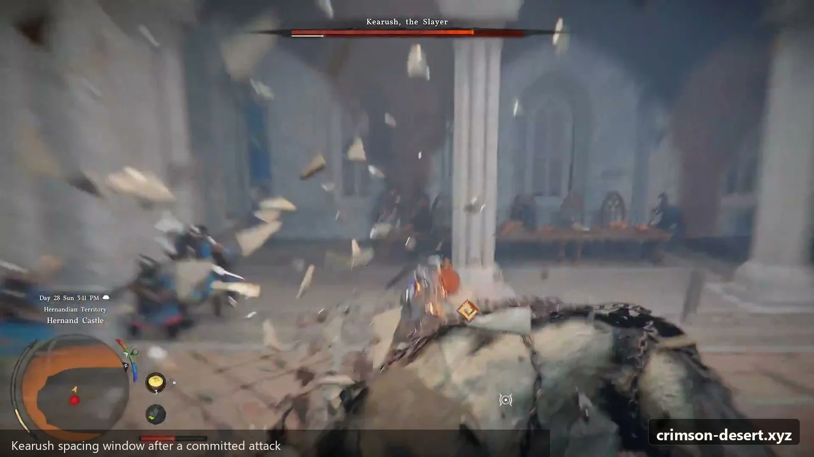 Crimson Desert in-game screenshot illustrating Kearush Spacing (Step 4)