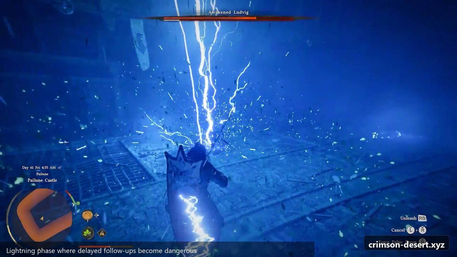 Crimson Desert in-game screenshot illustrating Lightning Phase (Step 3)
